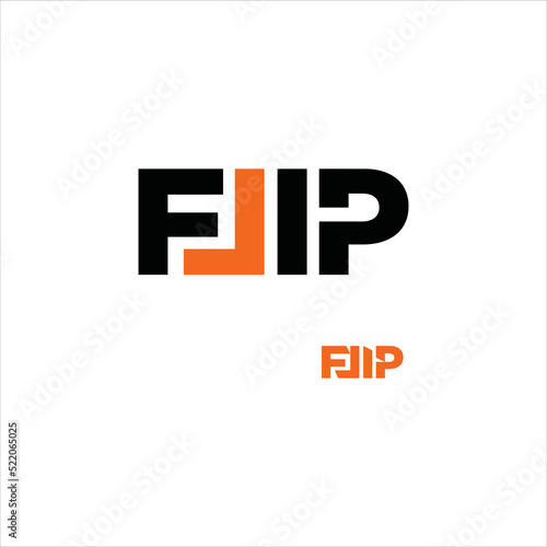 modern logo design for initial flip