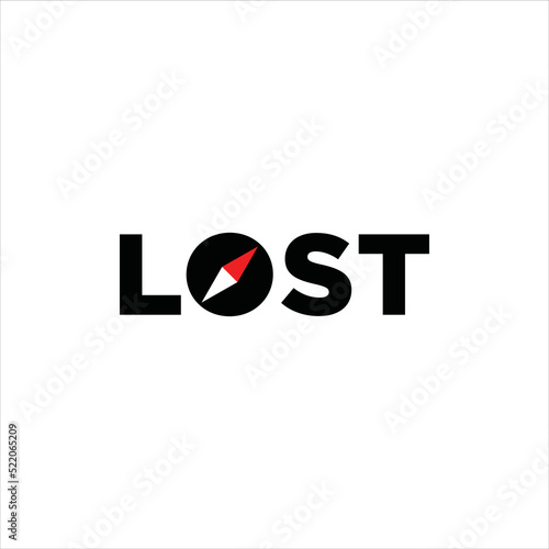 modern negative space logo design idea for lost letter