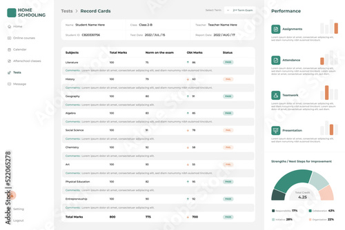 Home schooling Application UI Design Template
