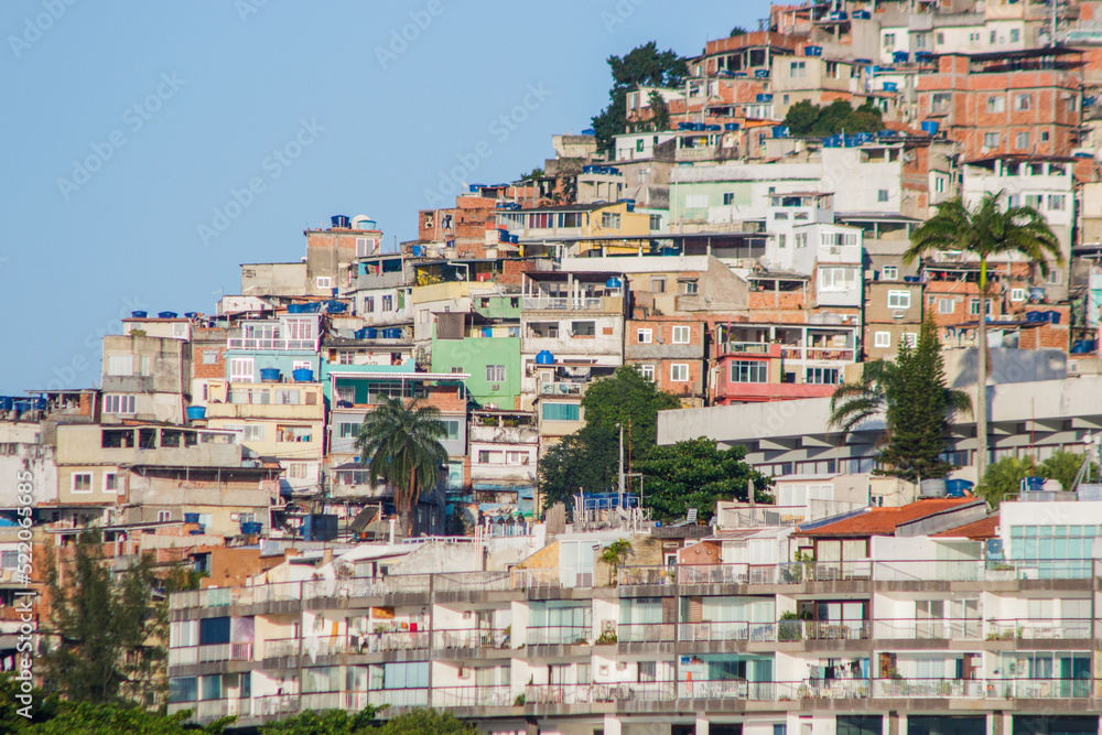 Vidigal favela in Rio de Janeiro.