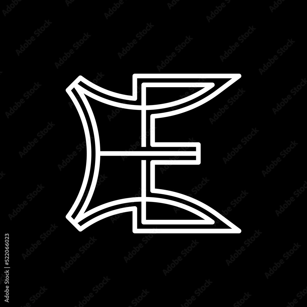 Initial / Monogram E with flat style minimalist good for your business logo design inspiration Vector. symbol or icon. logotype design template. Initial / Monogram E with flat style minimalist good for your business logo design inspiration Vector. symbol or icon. logotype design template.