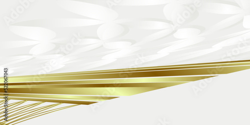 Modern white and gold abstract background. Abstract geometric shape white gold background and shadow 3D layered for presentation design. © indah
