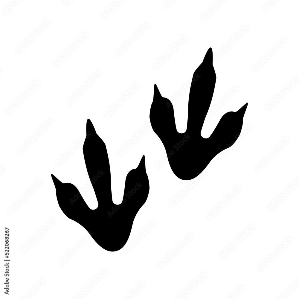Dinosaur Track vector icon. Dinosaur Footprints illustration sign. trace symbol or logo. Dinosaur Track vector icon. Dinosaur Footprints illustration sign. trace symbol or logo.