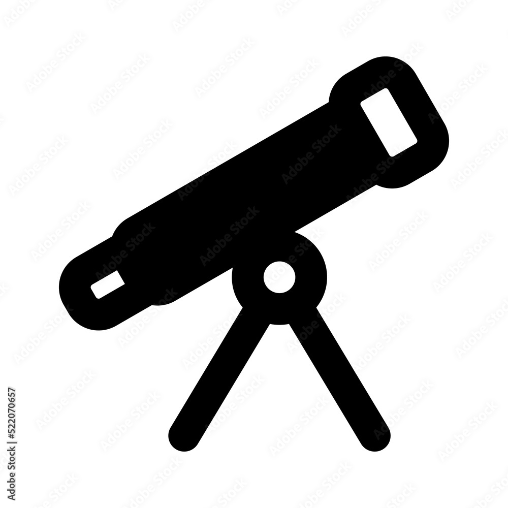 telescope icon solid style telescope icon solid style