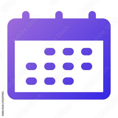 calendar icon gradient style