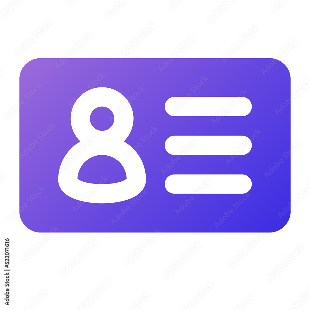 id card icon gradient style id card icon gradient style