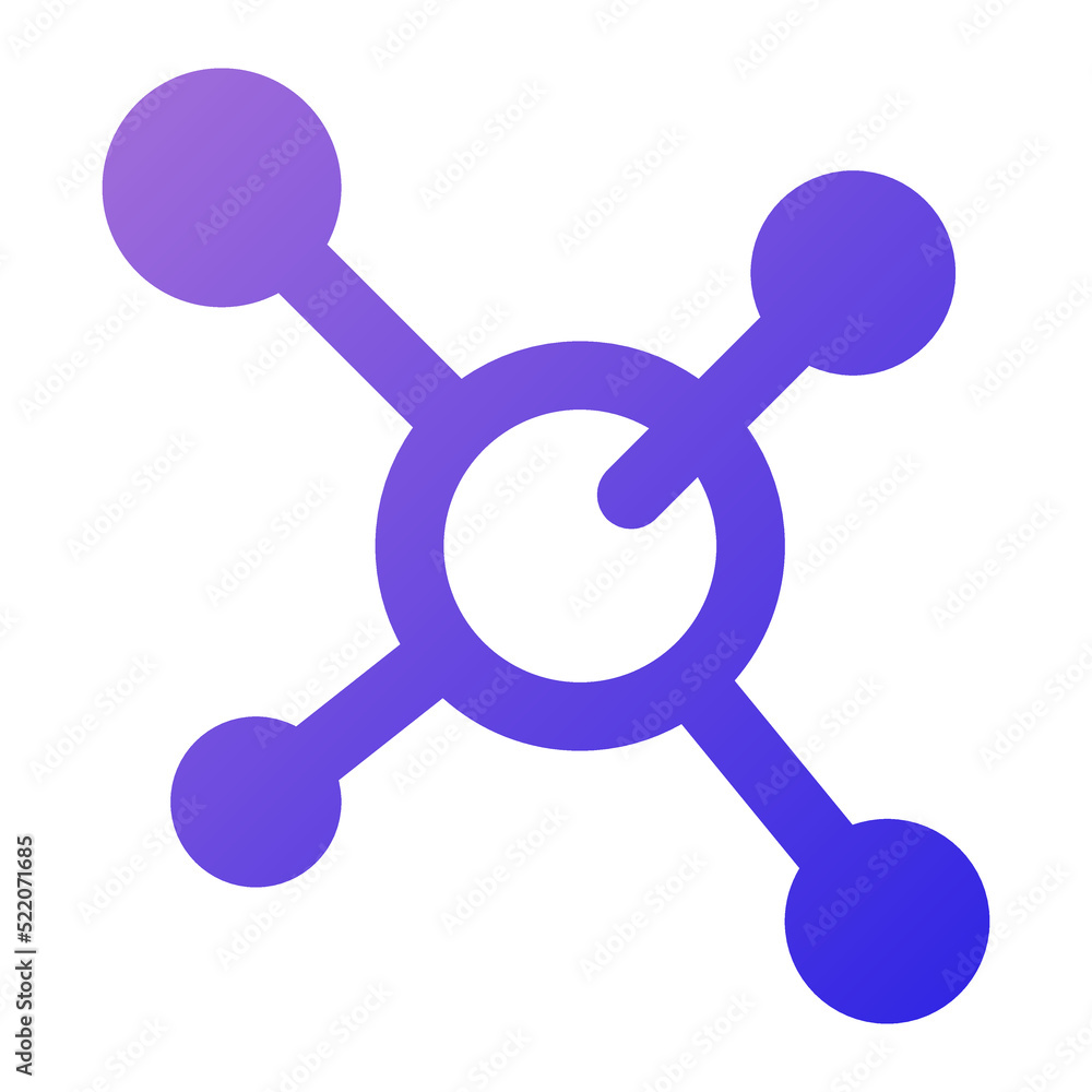 molecule icon gradient style molecule icon gradient style