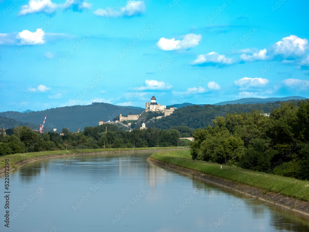 historic castle in slovakia near the river
