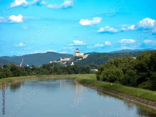 historic castle in slovakia near the river