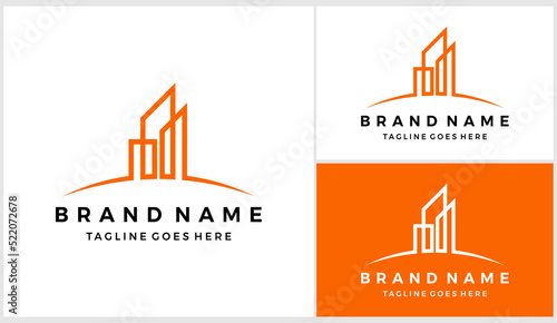 Building construction logo design vector template