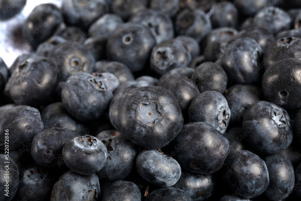 Macro close up of unwashed blueberries. Macro close up of unwashed blueberries.