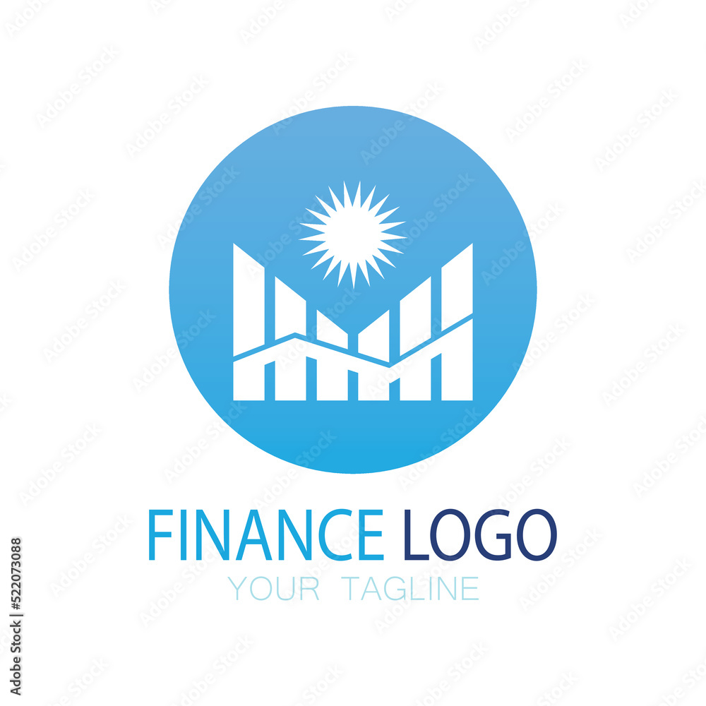 Business finance and Marketing logo Vector illustration  template icon design Financial accounting logo with modern vector concept