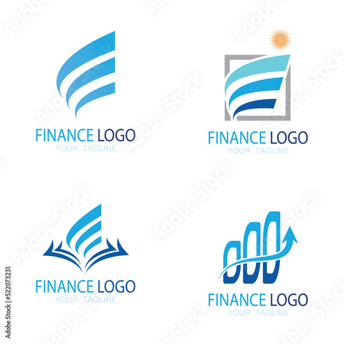 Business finance and Marketing logo Vector illustration  template icon design Financial accounting logo with modern vector concept