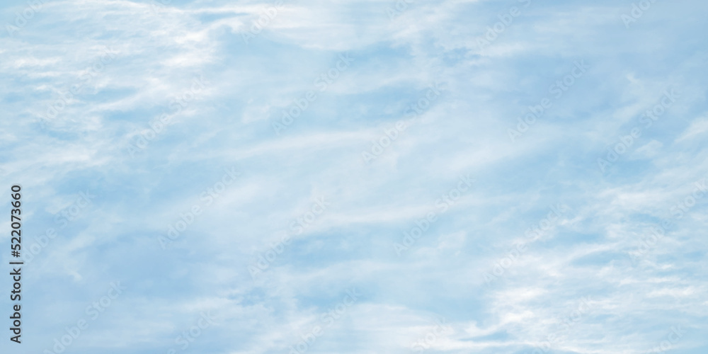 Beautiful and fresh puffy clouds on blue sky, Abstract watercolor shades blue Sky cloud texture background, Blue sky background and white blurry, clear, and puffy clouds.