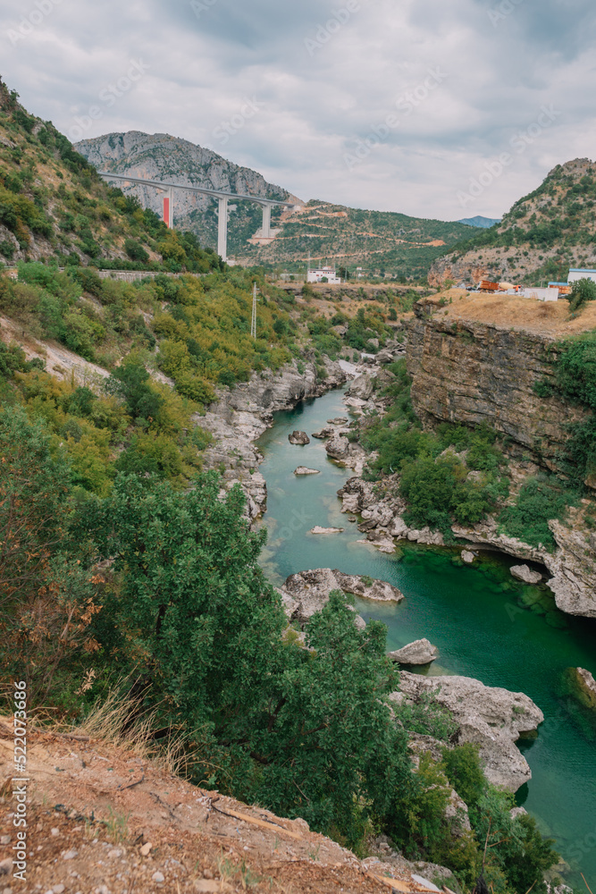 valley of the mountain river Moraca in Montenegro valley of the mountain river Moraca in Montenegro