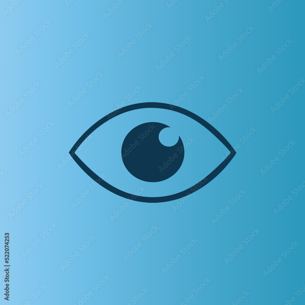 Eye icon set. Eyesight symbol. Retina scan eye icons. Simple eyes
