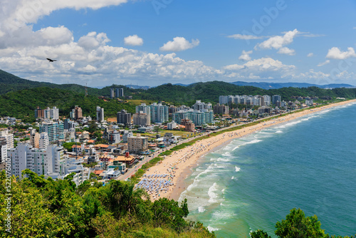 Balneario Camboriu in Brazil and beach with ocean