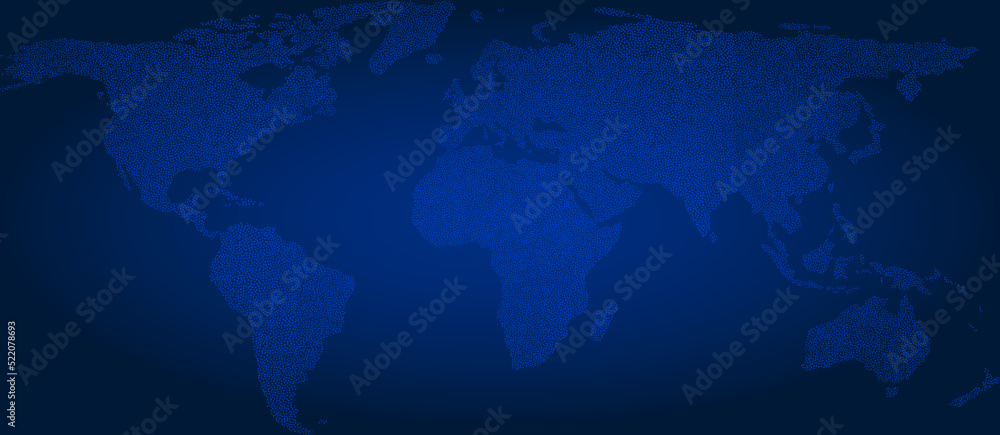 world map seamless vector dot texture individually drawn repeatable organic pattern swatch blue dots on gradient background scalable