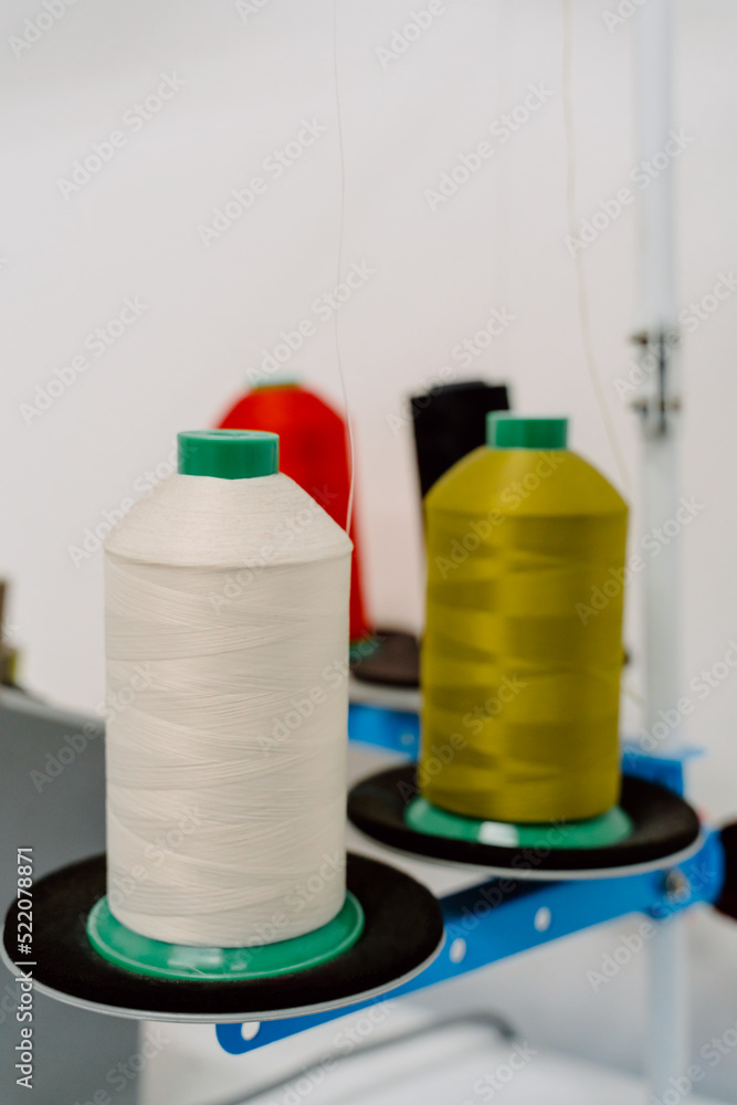 sewing thread of different colors