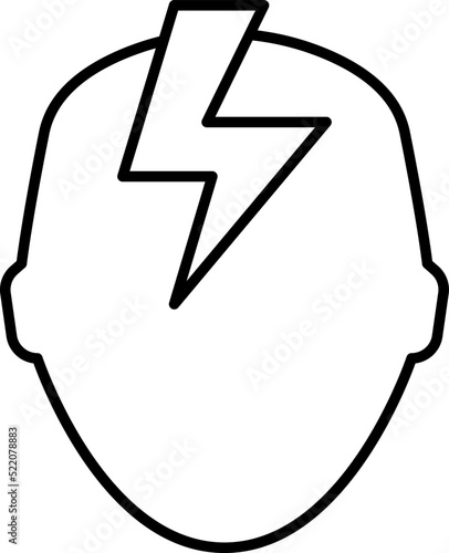 Stress, depression black line silhouette icon isolated on white. Nervous breakdown, heaviness, neurasthenia pictograms collection. Frustration. headache vector.