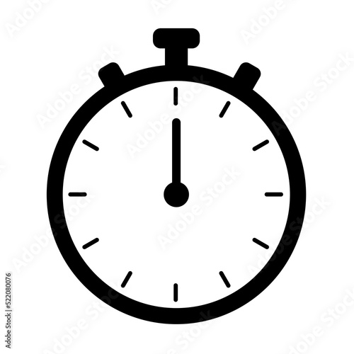 stop watch timer flat icon vector illustration for apps and websites