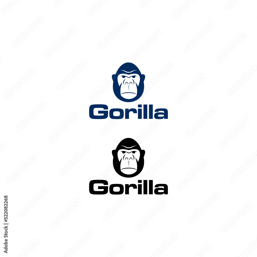 gorilla logo design silhouette icon vector gorilla logo design silhouette icon vector