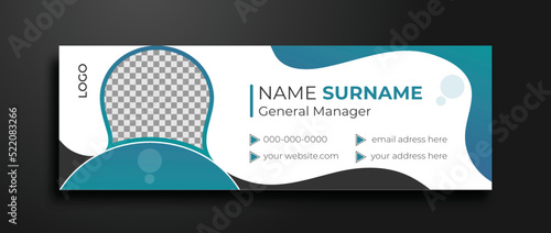 email signature design for professional or social media cover and banner photo