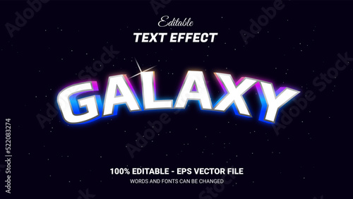 galaxy 3d editable text effect