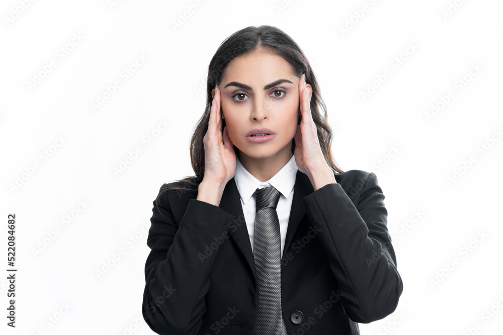 Portrait of young woman feeling stress or strain headache. Exhausted tired girl desperate and stressed because pain and migraine. Upset sad depressed model with hands on head. Portrait of young woman feeling stress or strain headache. Exhausted tired girl desperate and stressed because pain and migraine. Upset sad depressed model with hands on head.