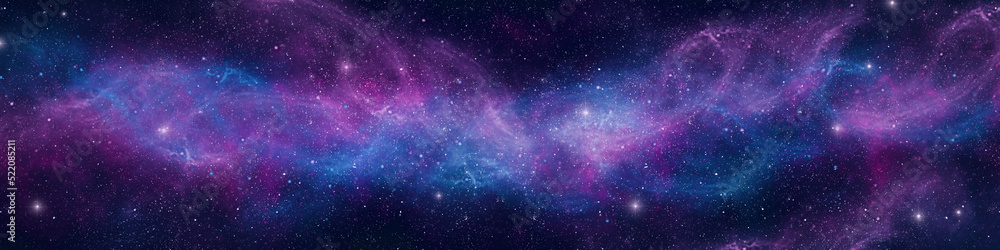 Nebula and stars in night sky web banner. Space background. Nebula and stars in night sky web banner. Space background.