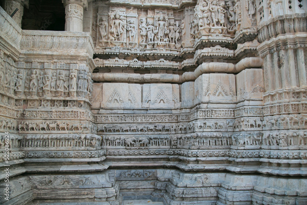 Jagdish Temple walls in Udaipur india Jagdish Temple walls in Udaipur india