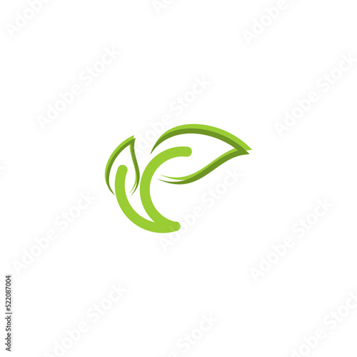 Free Download Abstract green leaf logo icon vector design. Landscape design, garden, Plant, nature and ecology vector logo. Ecology Happy life Logotype concept icon. Vector illustration - GFXLoad
