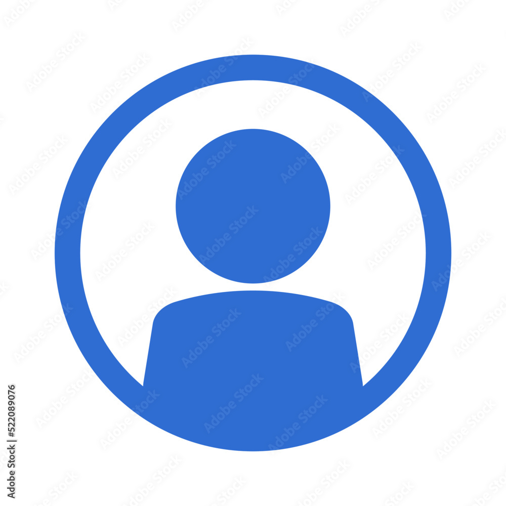 Round person button icon. Account and My Page button. Vector. Round person button icon. Account and My Page button. Vector.