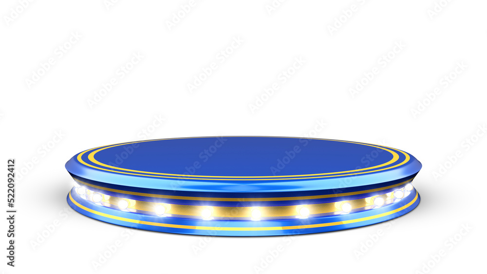 Podium Azul 3D para composição Podium Azul 3D para composição