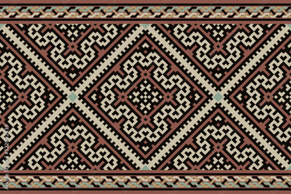 Find Tribal Seamless earth tone Color Geometric Pattern Ethnic design for textile, fabric, carpet and wallpaper