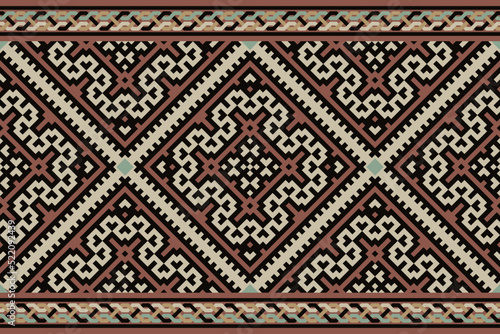 Find Tribal Seamless earth tone Color Geometric Pattern Ethnic design for textile  fabric  carpet and wallpaper
