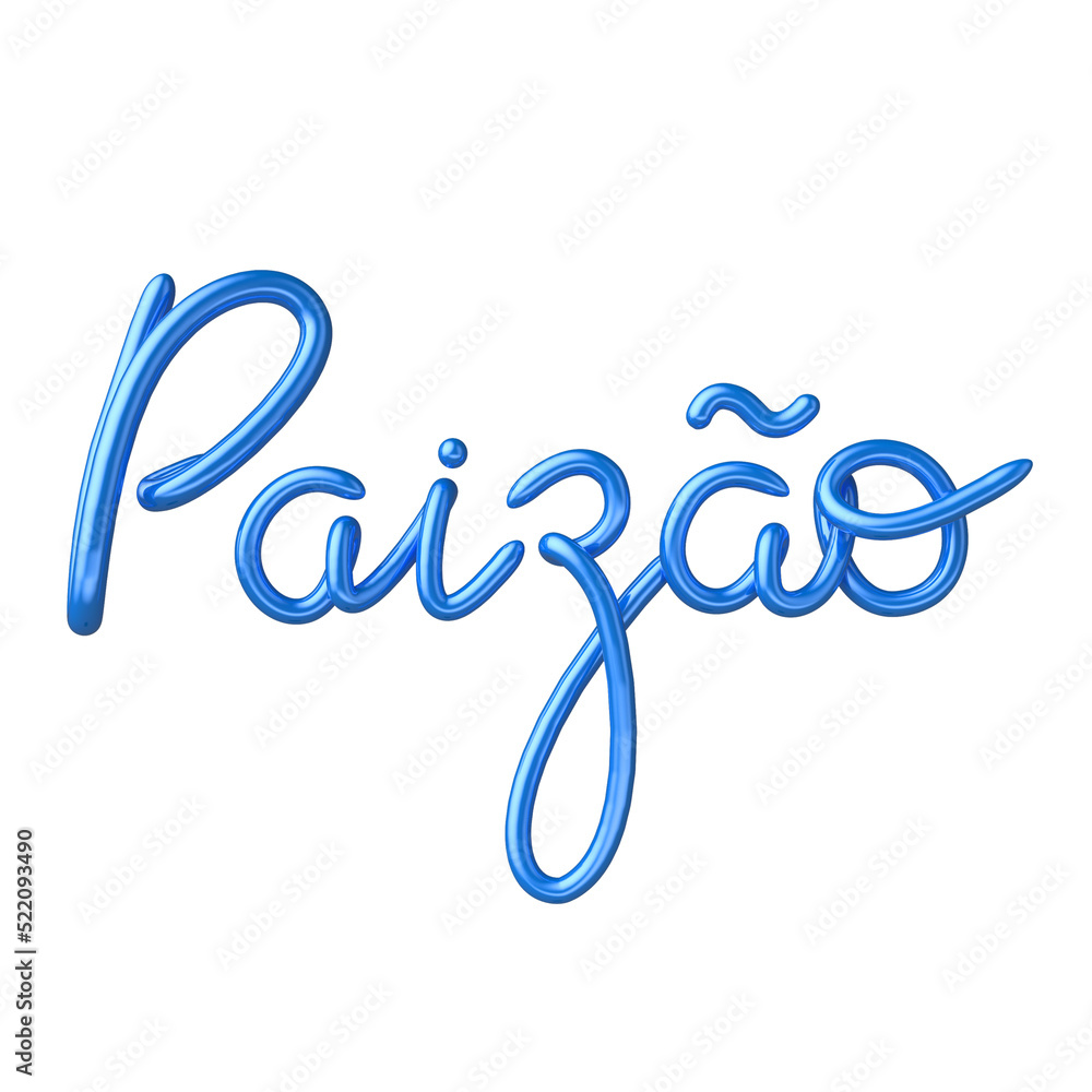 Fototapeta premium Texto cursivo 3D Dia dos Pais