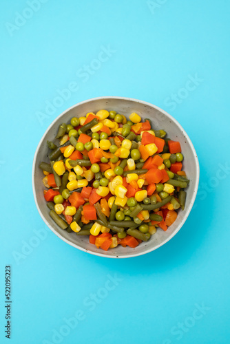 boiled fresh various vegetables in the bowl