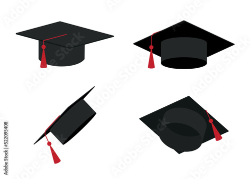 Graduation cap vector isolated on white background. Icon Graduation cap.