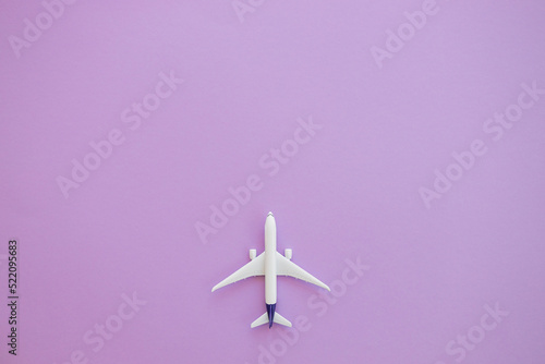 Miniature airplane isolated. Logistics concept