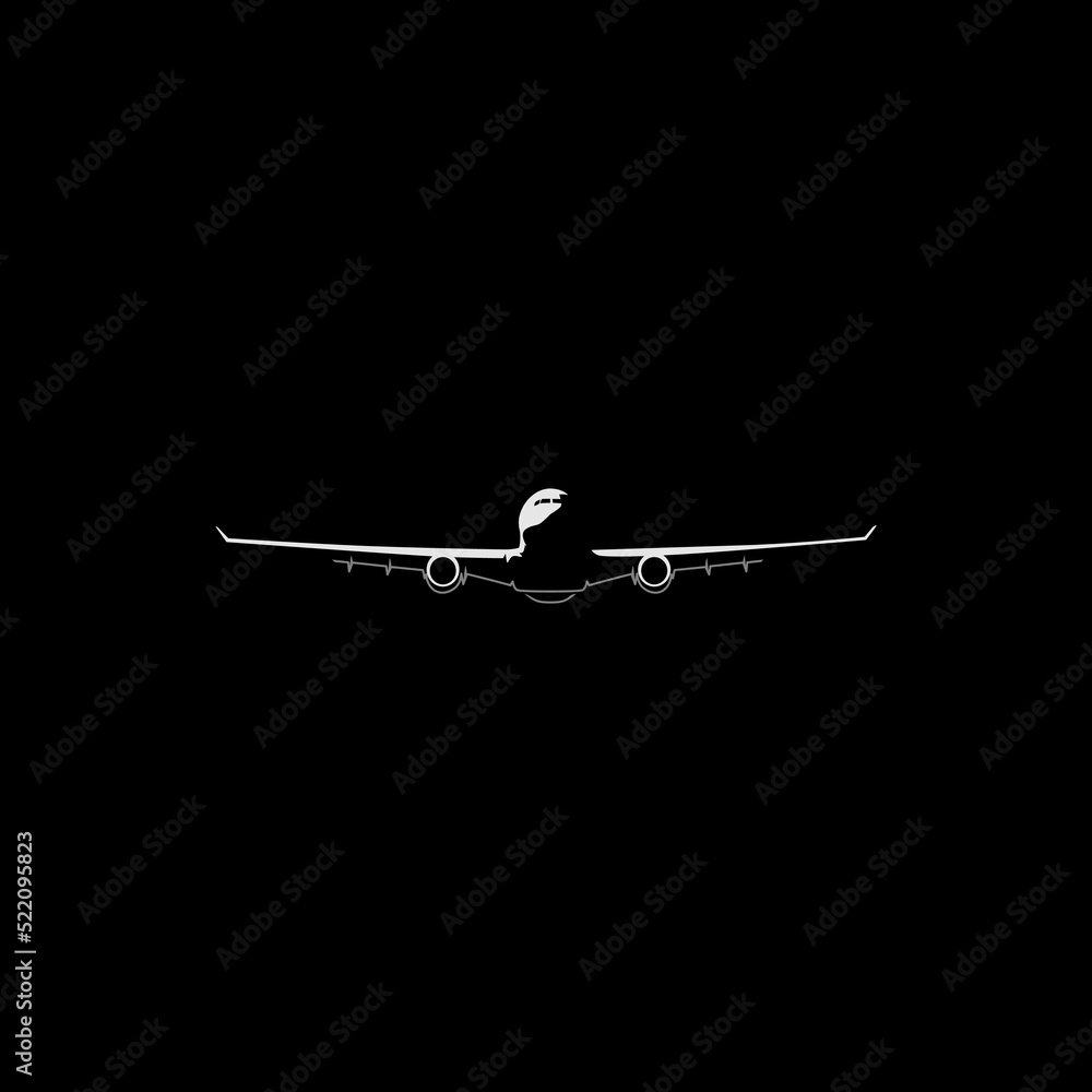 Vector Aviation of airplane messenger on vector for logo Vector Aviation of airplane messenger on vector for logo