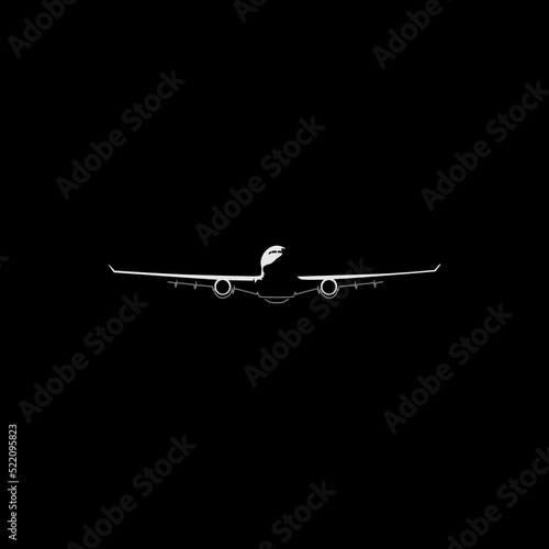 Vector Aviation of airplane messenger on vector for logo