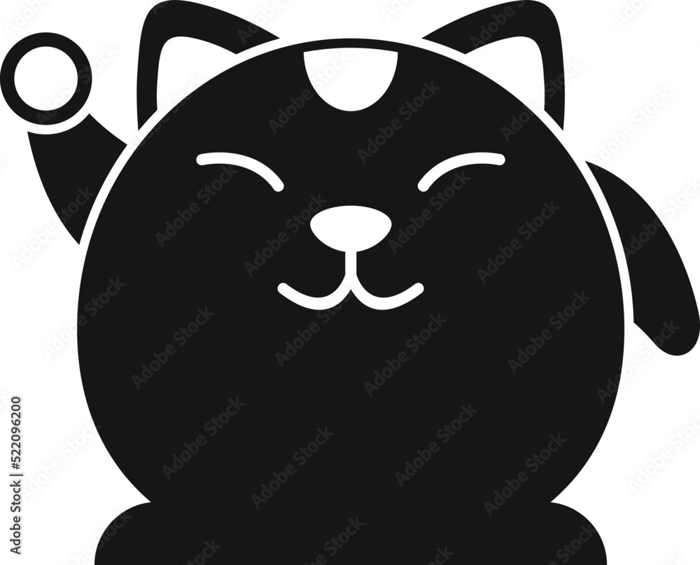 Lucky cat animal icon simple vector. Japan neko Lucky cat animal icon simple vector. Japan neko