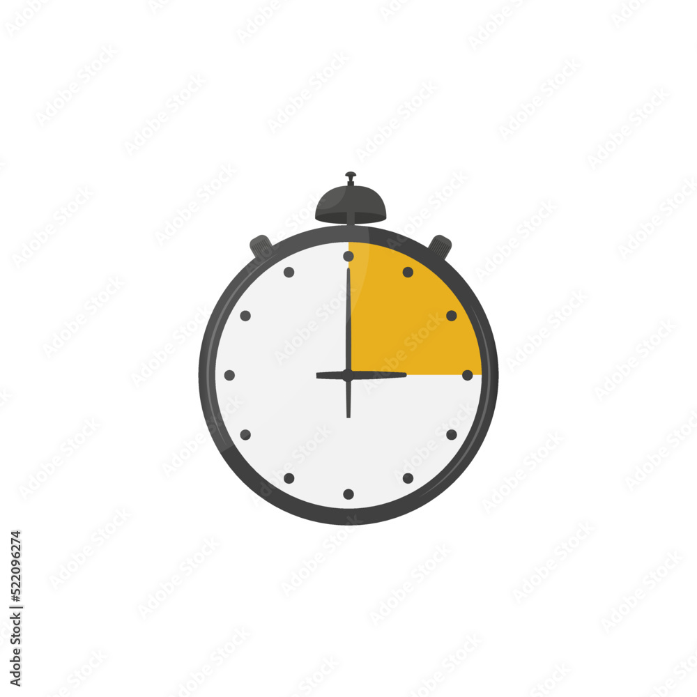 Stopwatch icon. Flat illustration of stopwatch vector icon for web design. Vector illustration