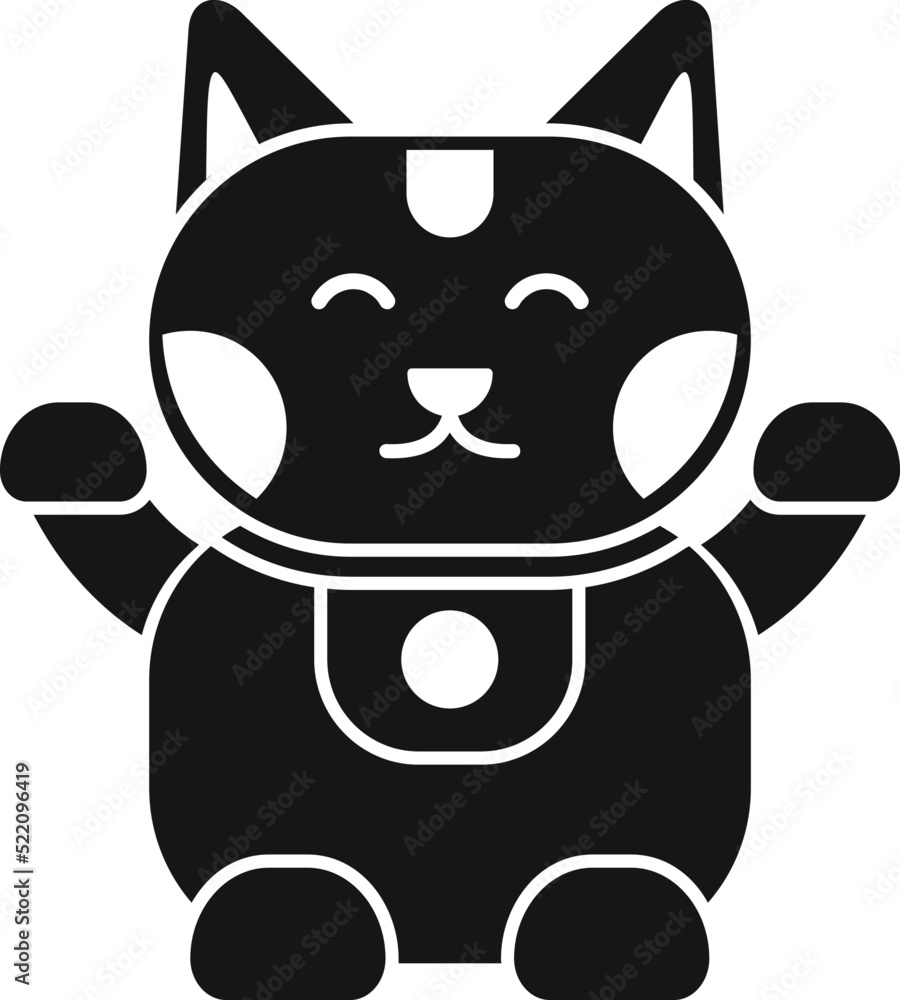 Funny lucky cat icon simple vector. Japan fortune Funny lucky cat icon simple vector. Japan fortune