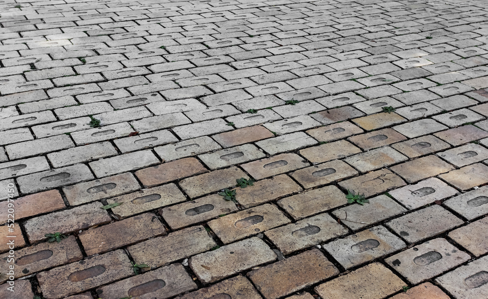 Brick road surface