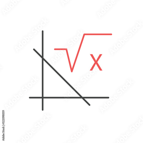 algebra icons symbol vector elements for infographic web
