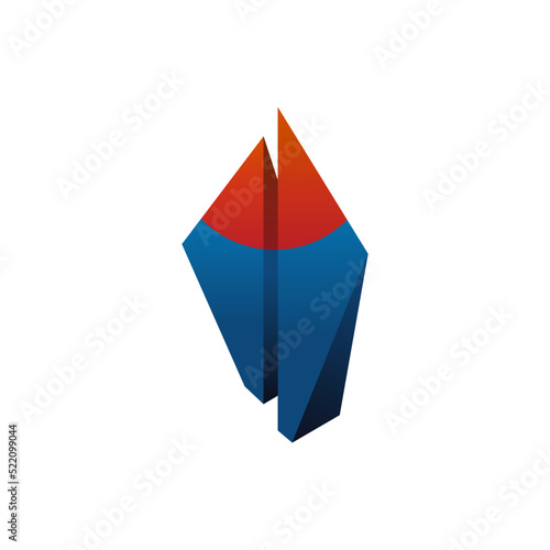 Free Download Abstract building double towers logo template for business. Simple geometric form, logo element, or icon. - GFXLoad
