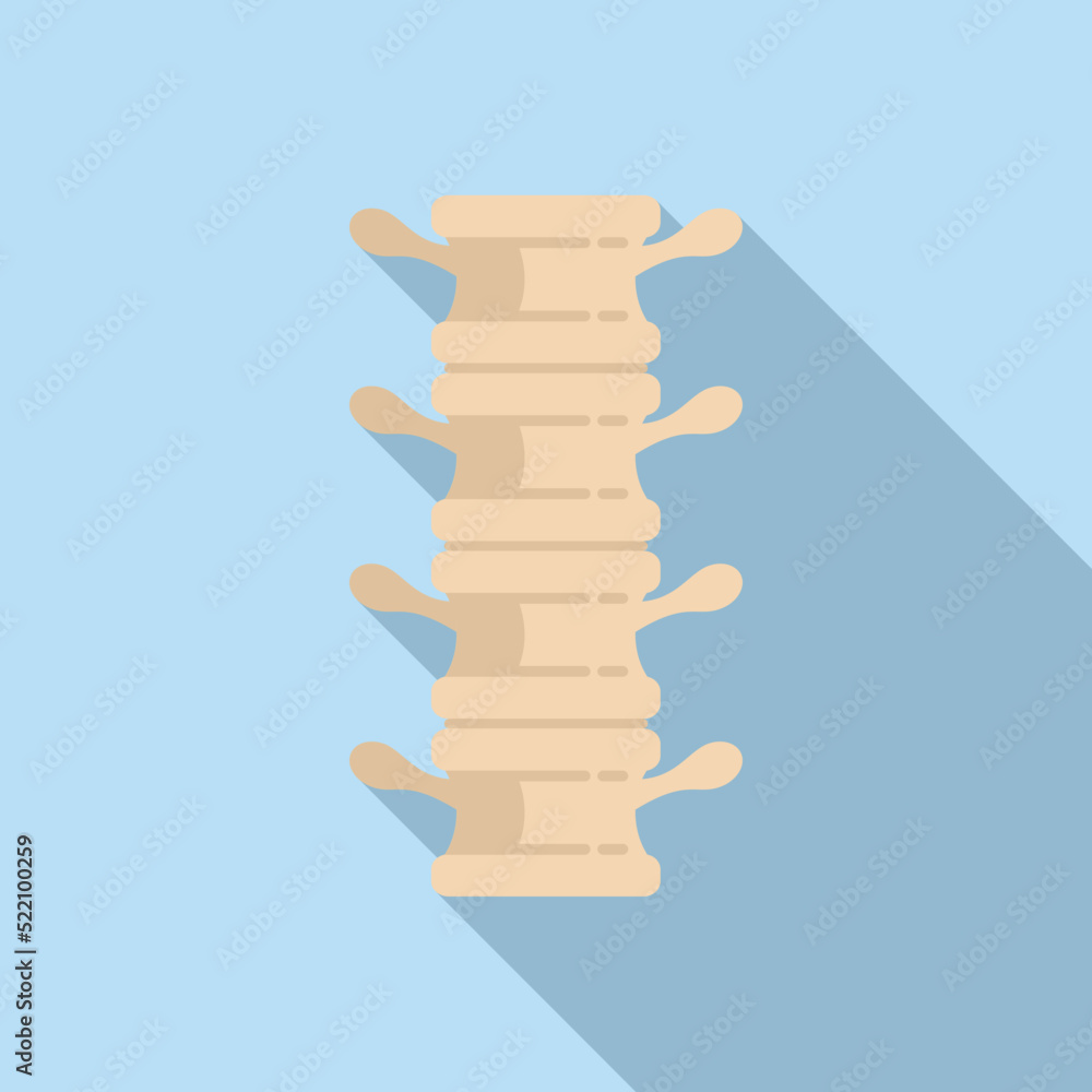 Spine pain icon flat vector. Physio massage Spine pain icon flat vector. Physio massage
