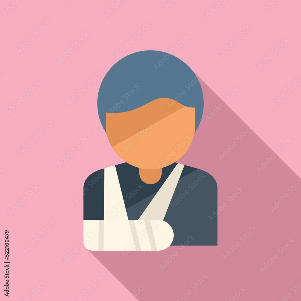 Therapist patient icon flat vector. Hospital care